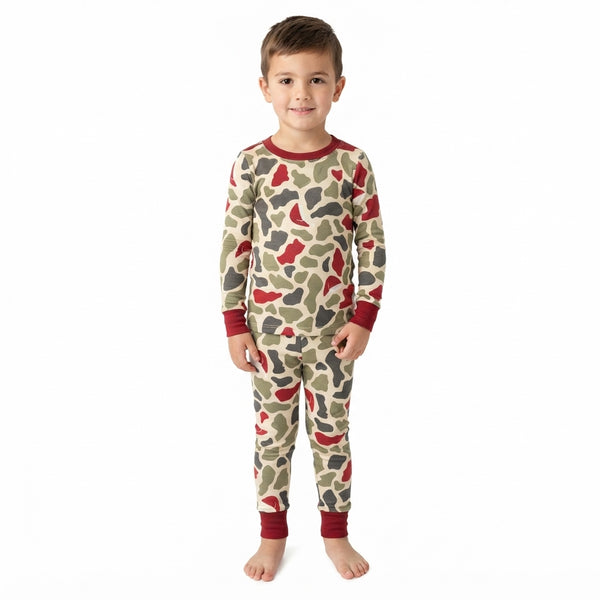 RTS BLP1496 baby boy clothes camo print long sleeve pant outfit