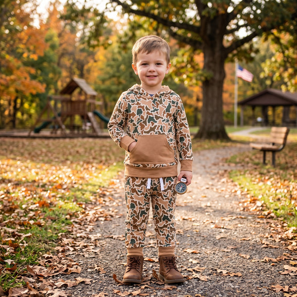 RTS BLP1509 toddler boy clothes camo print boy winter outfit