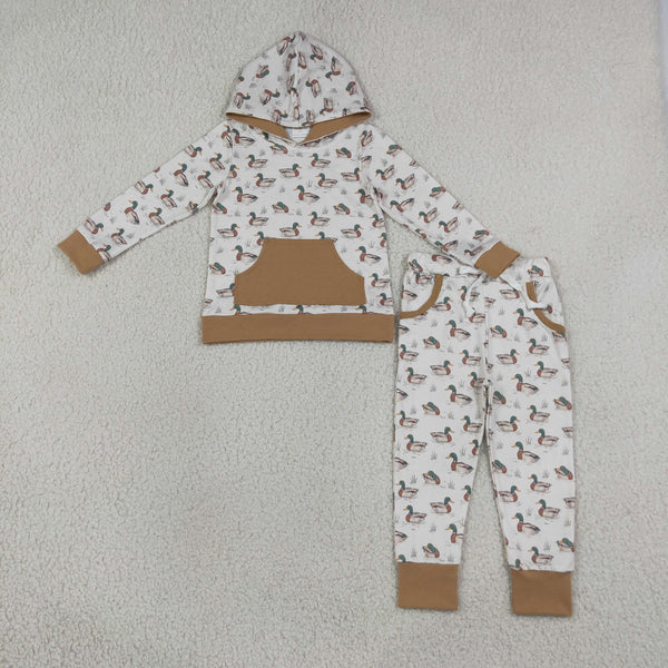 RTS Matching clothing kids duck hunting mixed print toddler boy long sleeve hooded outfit-2026.10.8
