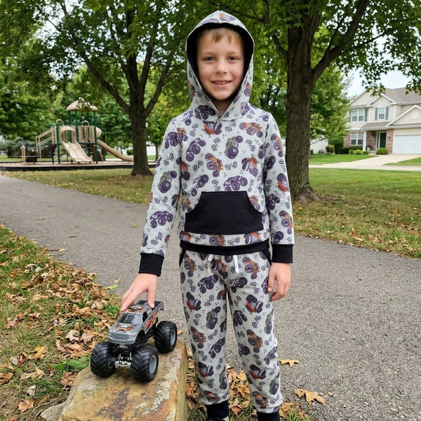 RTS BLP1511 toddler boy clothes leopard duck print long sleeve hooded outfit