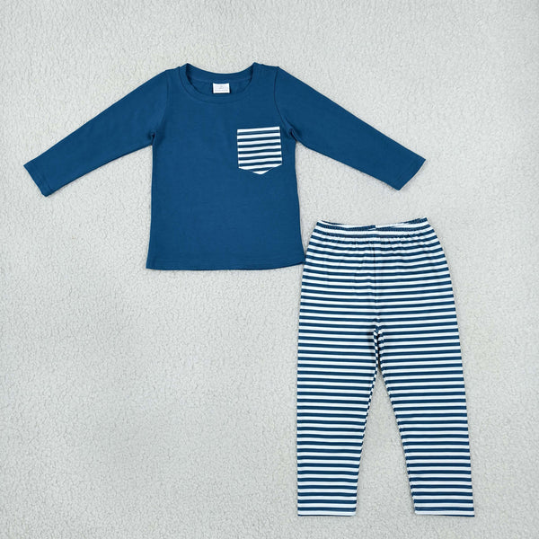 RTS Matching clothing kids floral and stripe print fall pants set-2026.10.13