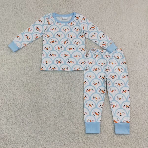RTS BLP1514 baby boy clothes christmas snowman print long sleeve pants outfit