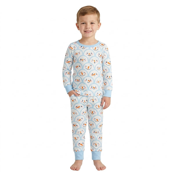 RTS BLP1514 baby boy clothes christmas snowman print long sleeve pants outfit