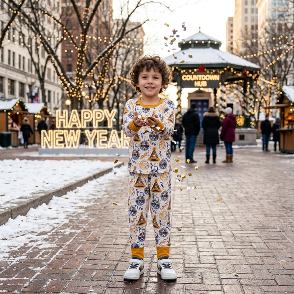 RTS BLP1534 baby boy clothes new year mixed print long sleeve pant set