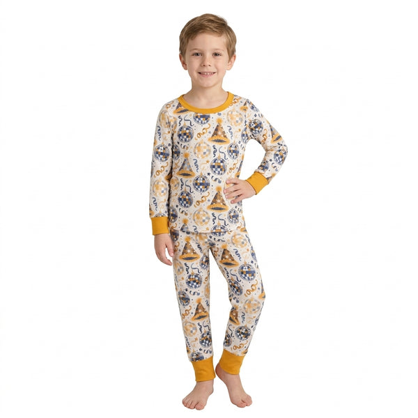 RTS BLP1534 baby boy clothes new year mixed print long sleeve pant set