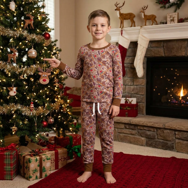 RTS BLP1557 toddler boy clothes floral print long sleeve outfit