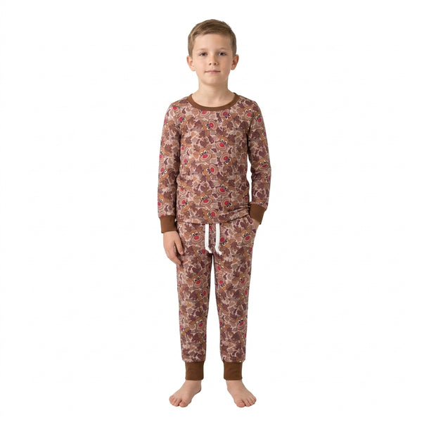 RTS BLP1557 toddler boy clothes floral print long sleeve outfit