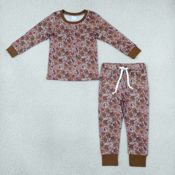 RTS BLP1557 toddler boy clothes floral print long sleeve outfit