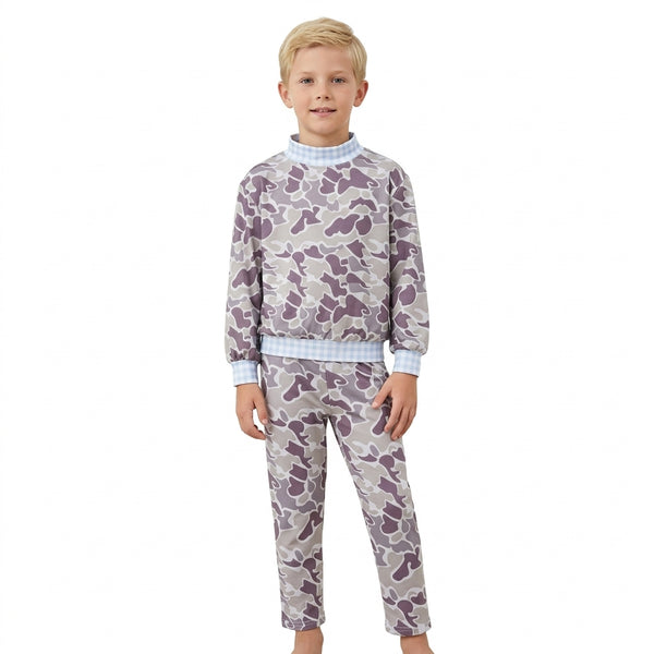 RTS BLP1567 toddler boy clothes camo print long sleeve outfit