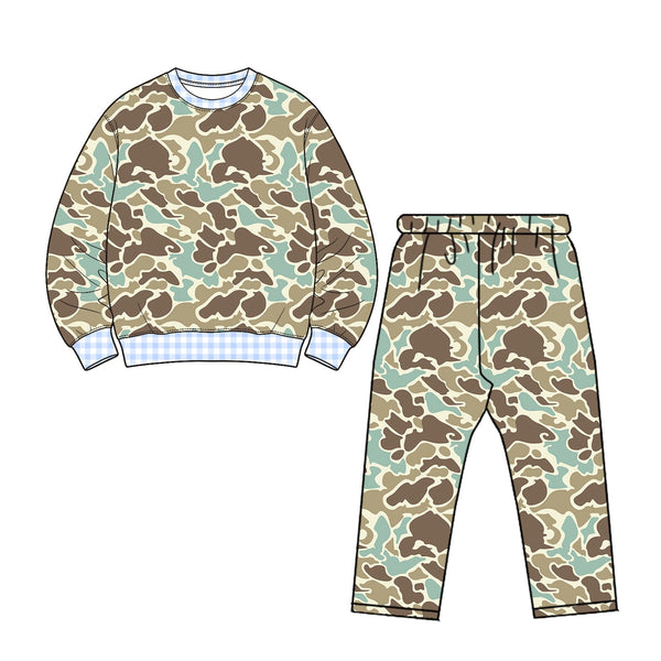 Preorder MOQ 5 pcs Each Style Camo Boys Set Kids Matching Clothes-2026.8.21