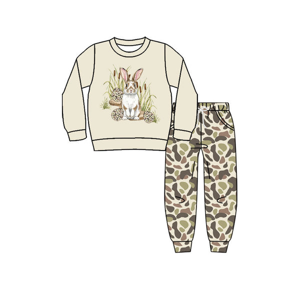 Preorder MOQ 5 pcs Each Style Easter Bunny Camo Kids Matching Clothes-2026.8.27