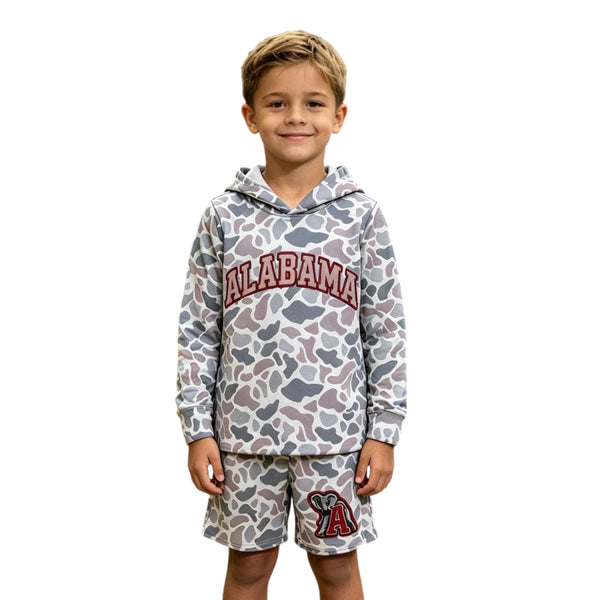 BLS0044 RTS baby boy clothes vinyl state print toddler boy fall winter outfit shorts set