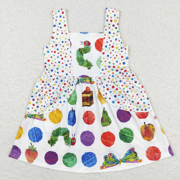 GSD0545 baby girl clothes caterpillar dress girl summer dress