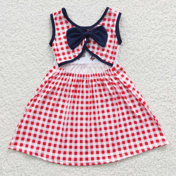 GSD0330 baby girl clothes embroidery patriotic 4th of July dress