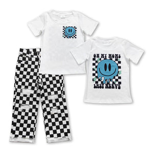 BSPO0191 toddler boy clothes set boy denim jeans outfit