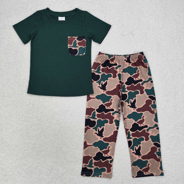 BSPO0413 RTS 3-6M to 7-8T baby boy clothes camouflage boy fall outfit