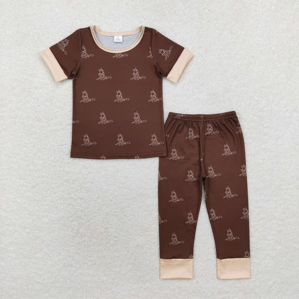 BSPO0442 RTS 3-6M to 7-8T toddler boy clothes mallard fall spring outfit boy pajamas outfit Bamboo