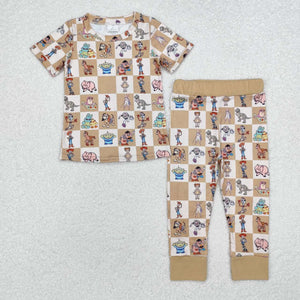 BSPO0477 RTS toddler boy clothes toy cartoon boy fall spring pajamas set