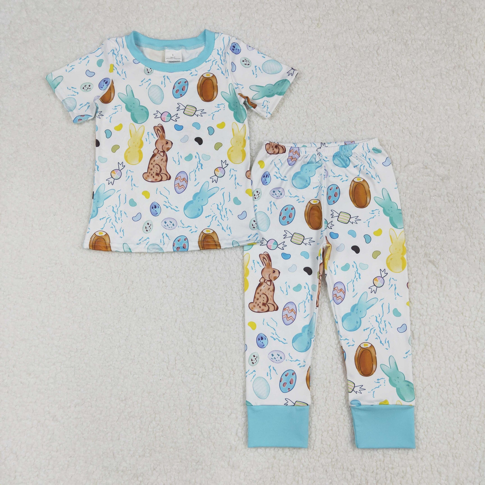 BSPO0557 RTS boy easter outfit bunny pants set boy easter clothing set