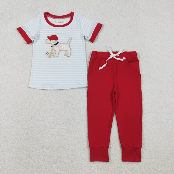 BSPO0613 RTS  toddler boy clothes baseball boy  winter embroidery outfit