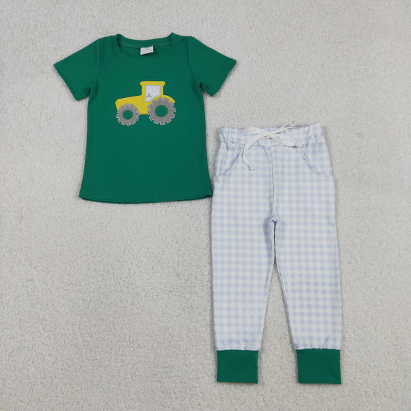 RTS kids matching clothing embroidery truck print clothing boy spring clothing-2025.12.3