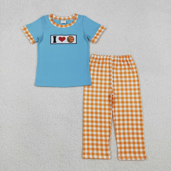 RTS kids matching clothing embroidery I love basketball print clothing boy spring clothing-2025.12.13