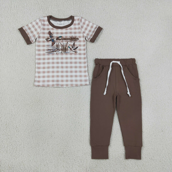 RTS BSPO0689 toddler boy clothes mallards boy fall outfit pants set