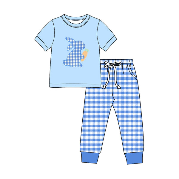 MOQ:5 pcs pre-order Each Style Easter Bunny Plaid Kids Matching Clothes-2026.8.28