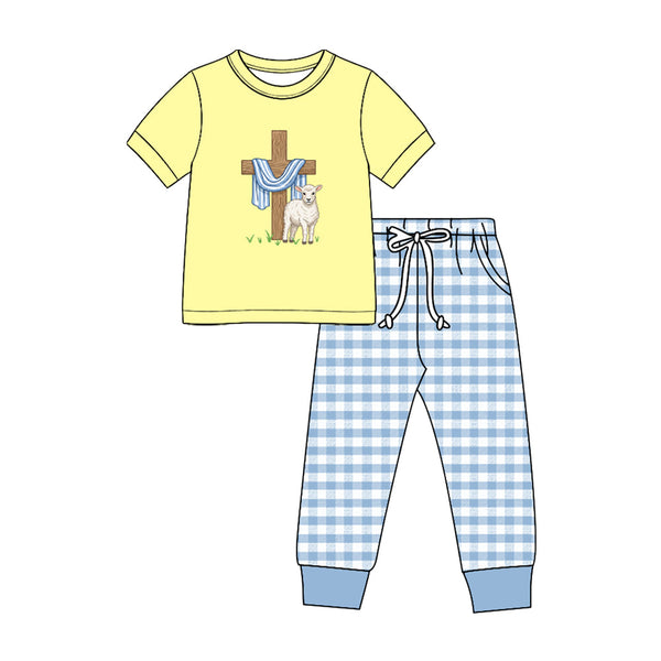 MOQ:5 pcs pre-order Each Style Easter Bunny Plaid Kids Matching Clothes-2026.8.28