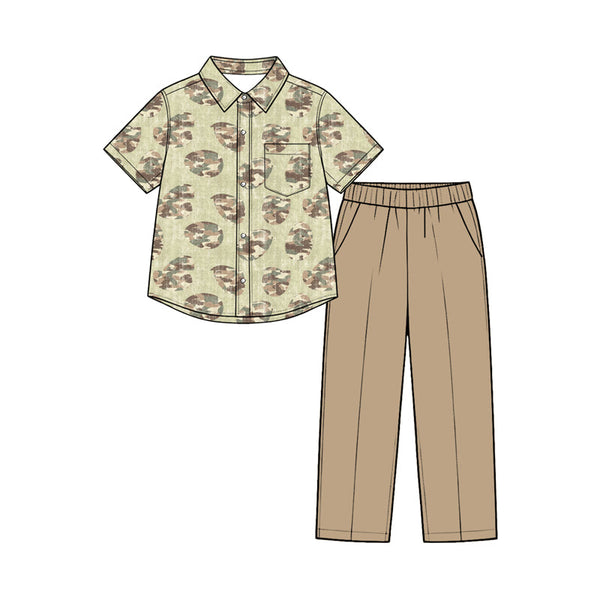 MOQ:5 pcs pre-order Each Style Easter Bunny Hunting Camo Kids Matching Clothes-2026.8.28