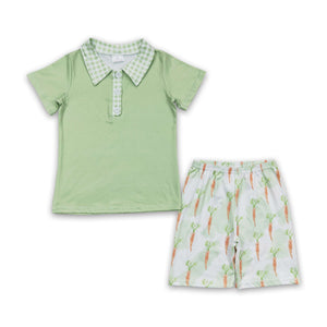 BSSO0095 baby boy clothes green easter outfits