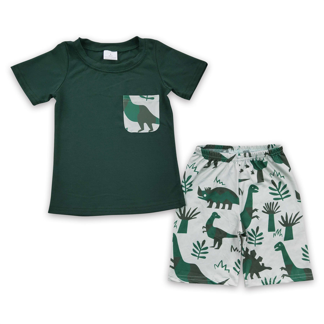 BSSO0116 baby boy clothes dinosaur green summer outfits-promotion 2024.6.29 $5.5