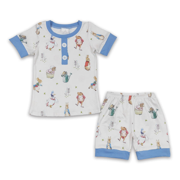 BSSO0123 baby boy clothes  summer outfits bunny easter outfit