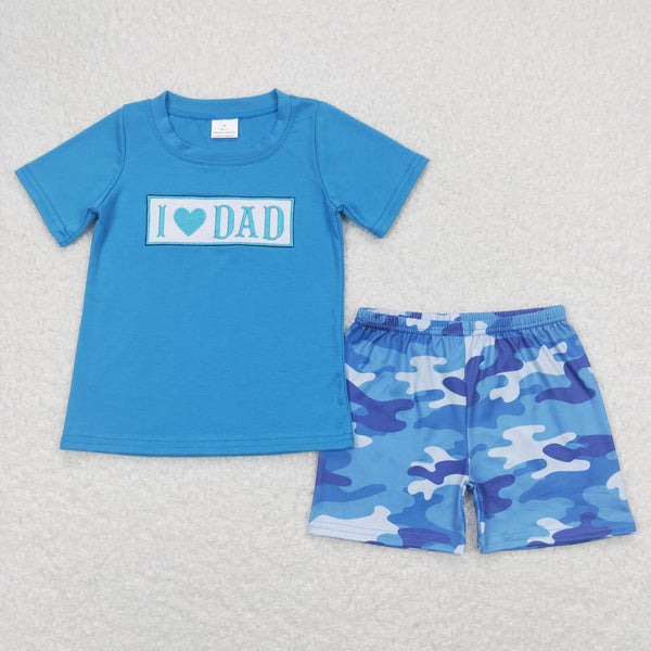 RTS toddler clothes matching clothing embroidery camo print set boys summer clothing-2026.2.28