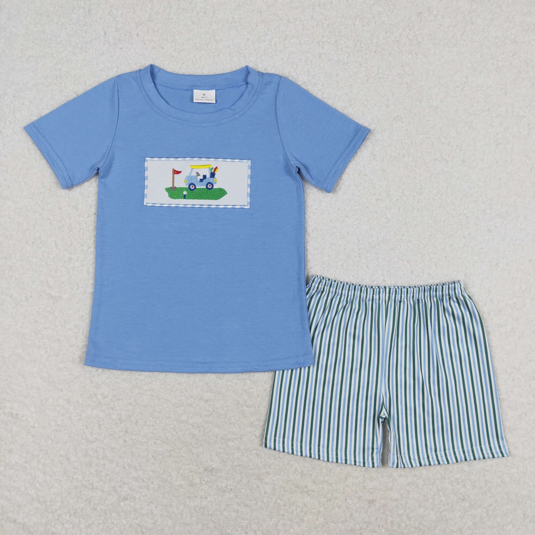 BSSO0616 RTS baby boy clothes golf toddler boy summer outfit ¡ꡧembroidery¡ê?3-6M to 7-8T