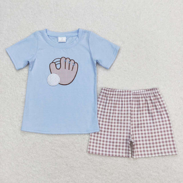 RTS  Matching clothing kids cartoon embroidery baseball print clothing baby summer clothing-2026.3.11