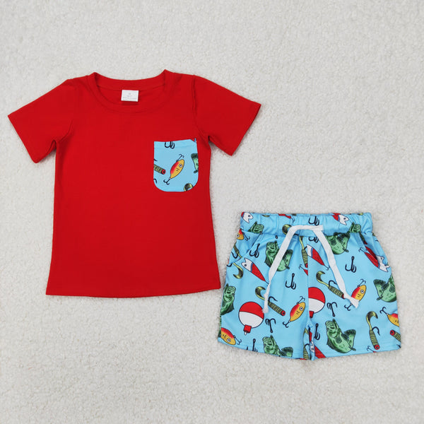 RTS kids matching clothing fish red kids summer matching clothes