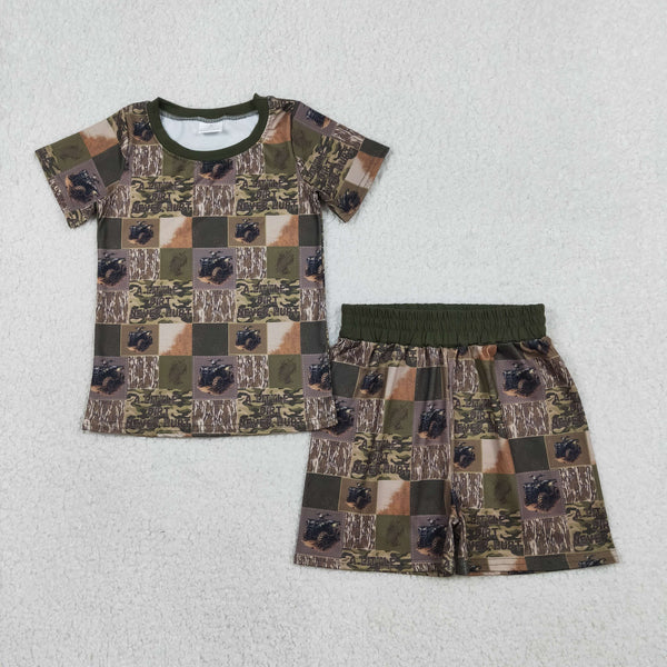 BSSO1801 kids clothes summer boy summer outfit camo hunting clothes