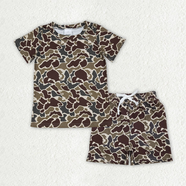 BSSO1903 kids clothes summer pajamas set hunting clothes camo outfit