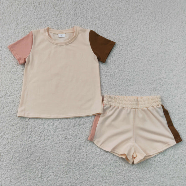 RTS  BSSO2012 kids clothes cotton boys summer outfit boy summer shorts set
