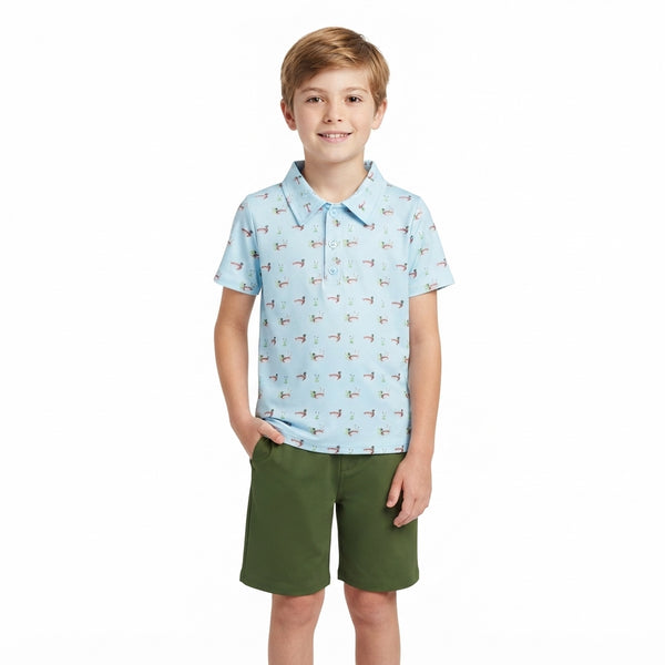 RTS BSSO2041 baby boy clothes duck print short sleeve top short pant set