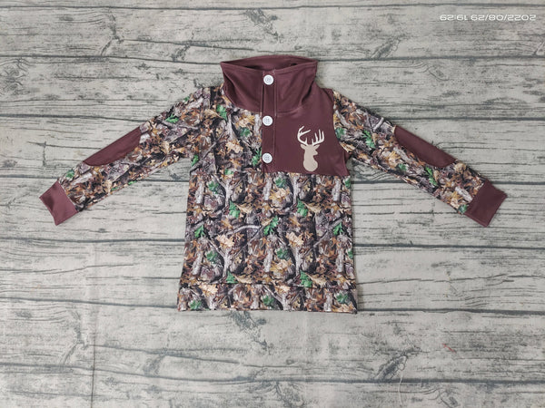 BT0078 baby boy clothes camo shirt