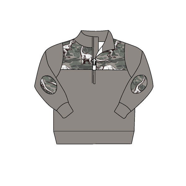 BT0106 baby boy clothes grey zipper winter shirt-promotion 2024.12.14 $5.5