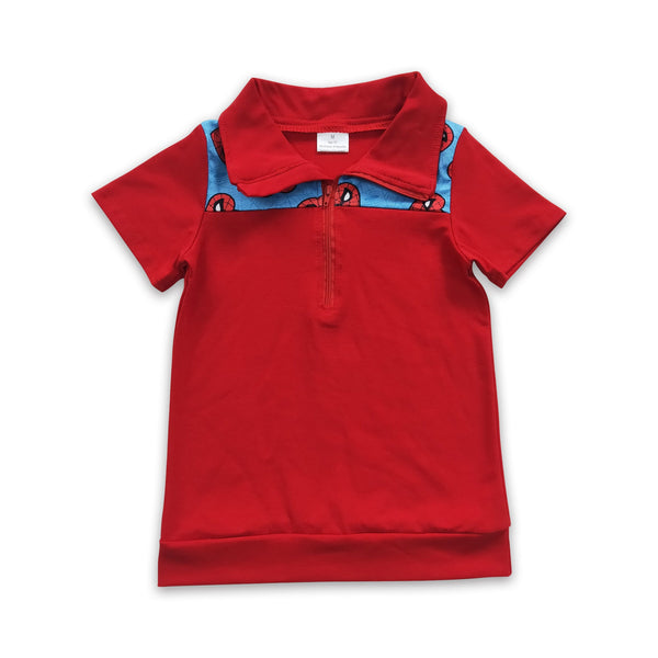 BT0158 kids clothes red cartoon summer tshirt-promotion 2024.12.14 $5.5