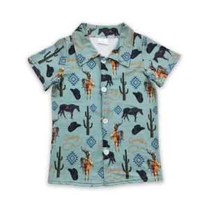 BT0214 kids clothes boys cow summer tshirt