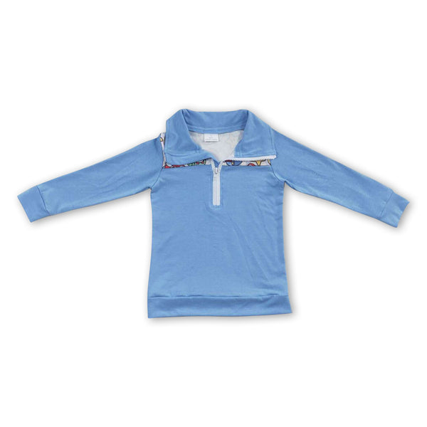 BT0265 baby boy clothes blue zipper winter top-promotion 2024.12.28 $4.5