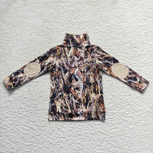 BT0333 toddler boy clothes dog camo hunting boy winter zipper top