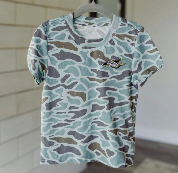 BT0598 RTS baby boy clothes mallard camouflage boy summer tshirt