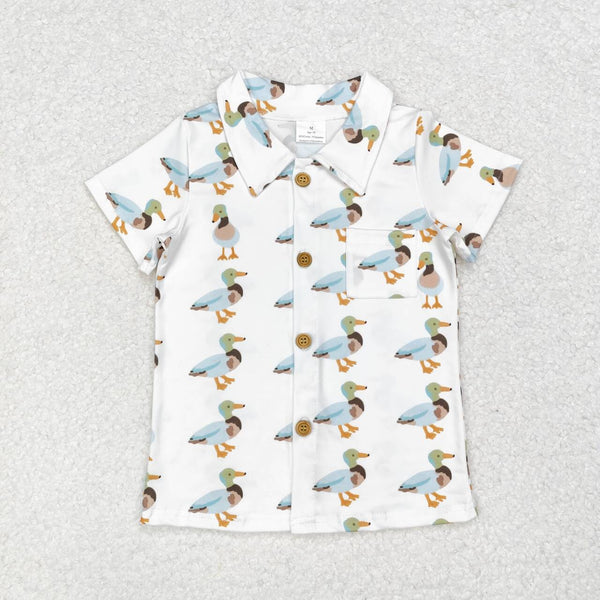 BT0738 RTS  toddler boy clothes mallard duck boy summer top tshirt
