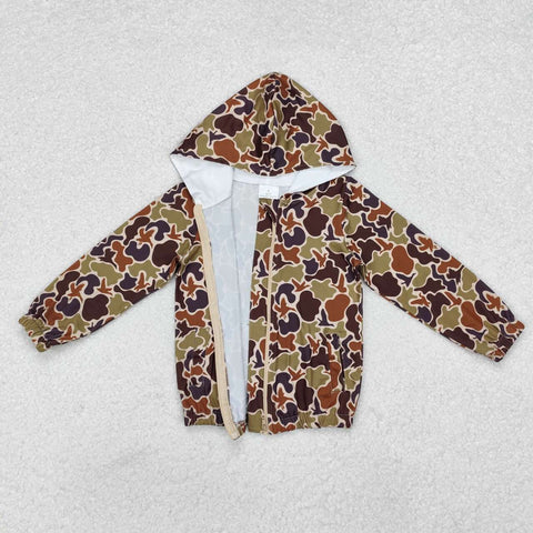 BT0762 RTS Toddler boy clothes camouflage boy winter top coat